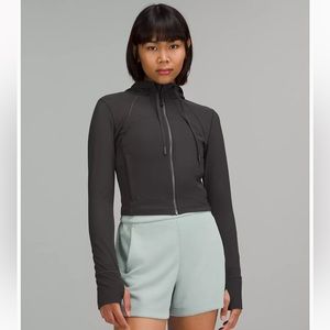 Lululemon Cropped Define Mesh Jacket Nulu Graphite Gray